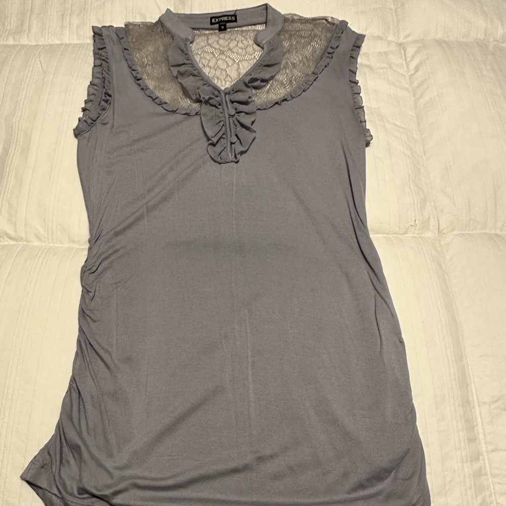 Express Sleeveless Top with Lace Medium